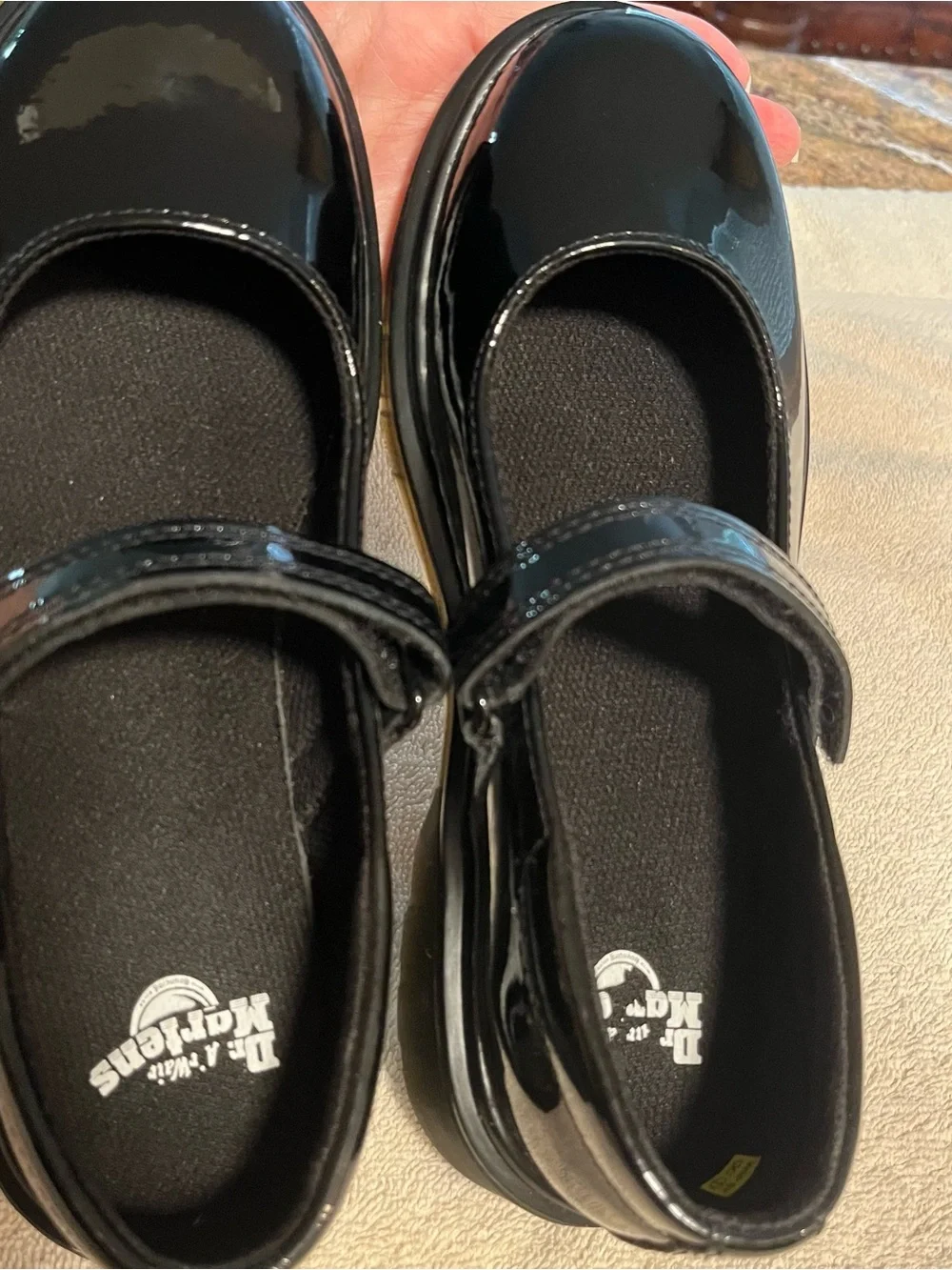 Dr. Martens Kids Girls Maccy ll Mary Jane Shoes US 5 Black Patent Leather EUC